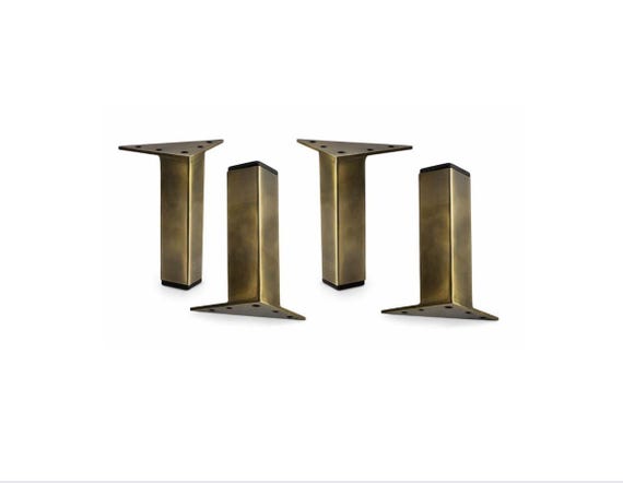 5 inch Vintage Antique brass Metal Furniture Leg- 4pcs