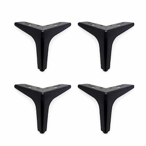 Modern 5" Metal Furniture Legs - Italian Style, Set of 4