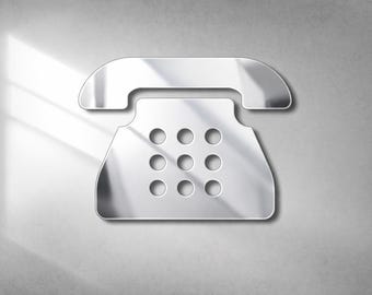 Modern Acrylic Phone Wall Sign – Customizable Design and Size, Office Plaque