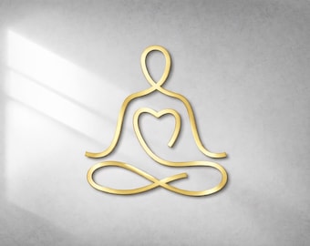 Modern Acrylic Wellness Wall Sign – Customizable Design and Size, Decor for Yoga Studio, Spa Center