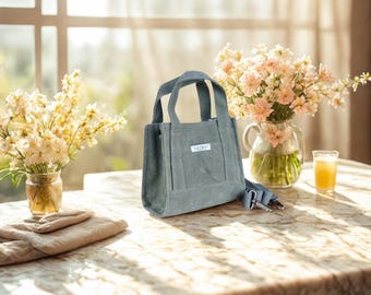 Mini bolso bandolera de lona encerada, bolso vegano de La Cocci