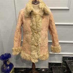 90s Vintage Penny Lane Coat: Suede & Shearling Afghan Winter Coat