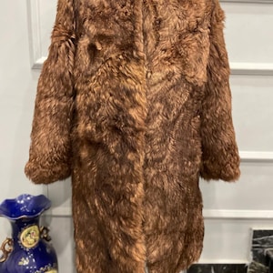 Vintage Real Mink Fur Coat | Luxurious Brown Mid-Length Mink Coat | Women Fur Coat | Elegant Women's Outerwear | Cold Weather Fashion