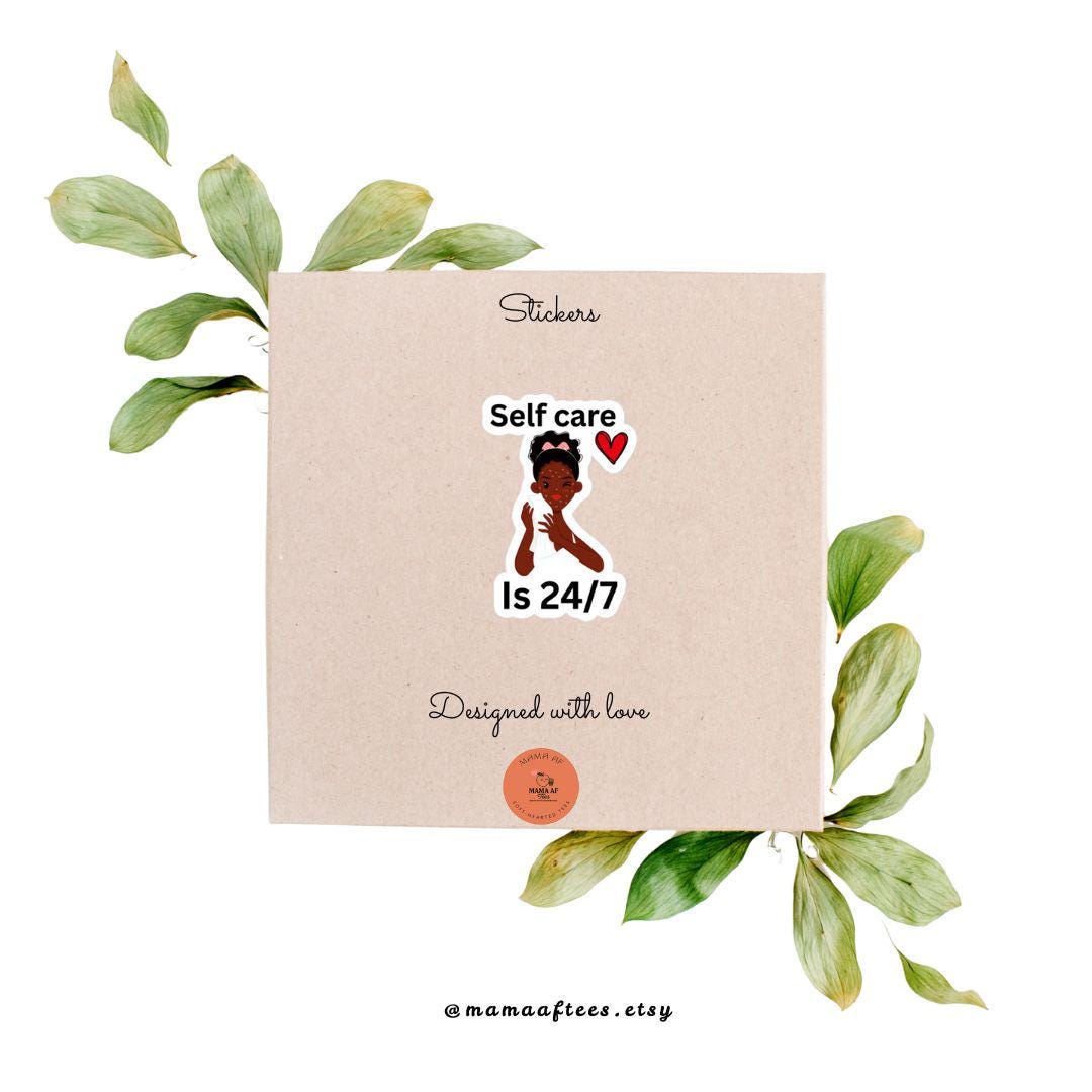 Self Care Sticker Daily Reminder for Mindfulnes & Rest, Aesthetic Vinyl ...