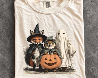 Chemise Halloween Cottagecore : t-shirt Spooky Forest Friends