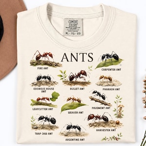 Myror och arter, entomologi, naturvetenskaplig t-shirt