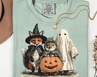 Cottagecore Halloween Shirt: Spooky Forest Friends Tee