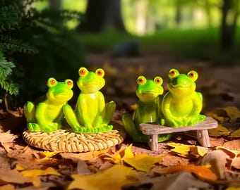 50PZ, MINI RANE In Resina, Miniature Di Piccole Rane, Statuette