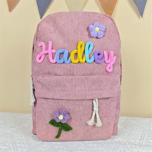 Cartable personnalisé avec nom, cartable pour enfant, sac à dos prénom monogramme, sac à dos préscolaire, cartable pour tout-petit, cadeau pour enfant