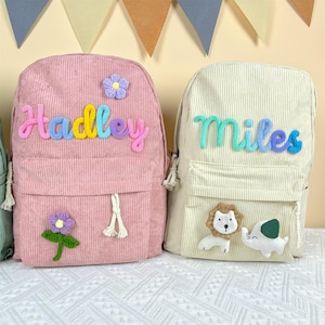 Sac à dos à monogramme personnalisé, cartable pour enfant, cartable personnalisé pour enfant, sac à dos préscolaire, cartable pour tout-petit, cadeau d'anniversaire pour enfant