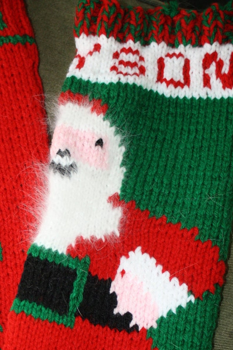 2024 Orders Only. Hand Knit Santa Stockings Etsy