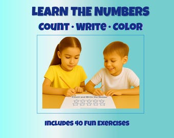 Count, Write & Color – Fun Math Practice for Kids (Ages 4–9)