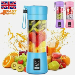 Mini licuadora eléctrica portátil para hacer jugos, batidos y frutas, 380 ml