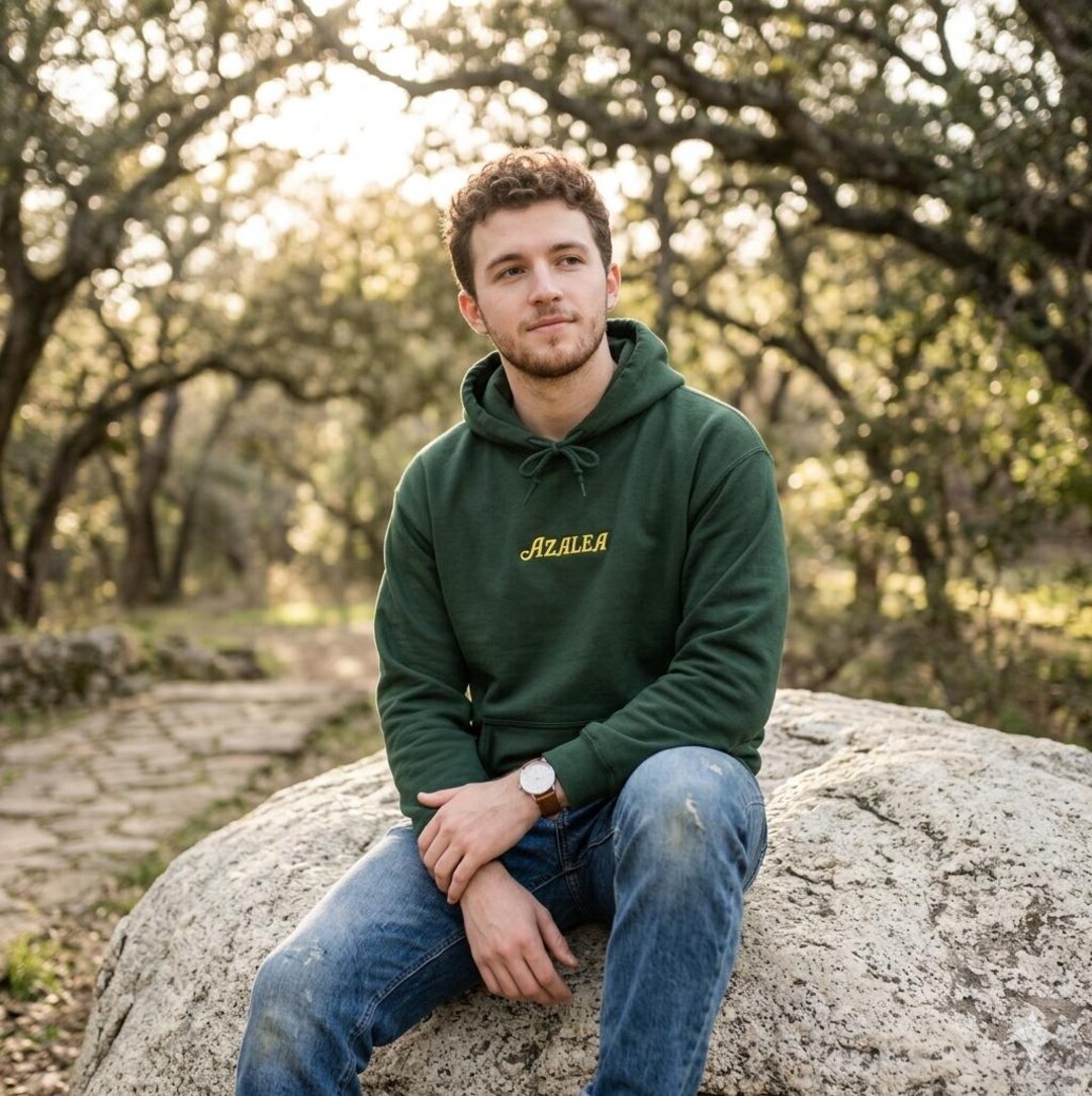 April Azalea Script Azalea Script Golf Hoodie, Spring Floral Sweatshirt, Unisex Gildan ...