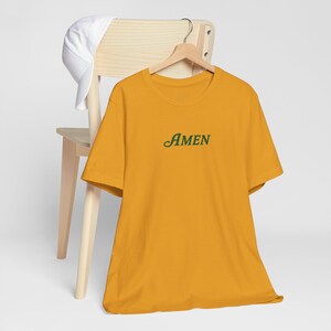 Camiseta de golf con el lema "Amen", ropa de golf minimalista, camiseta Bella Canvas.
