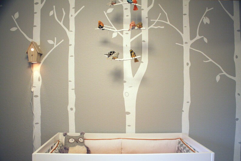 Avery Wall Hanging Birdhouse Lamp Modern Baby Nursery Etsy