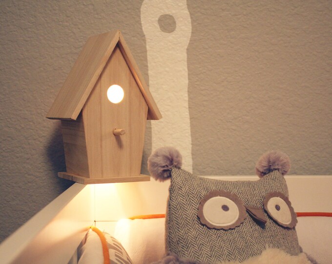 Hand Crafted Avery Wall Hanging Birdhouse Lamp Modern Baby Etsy