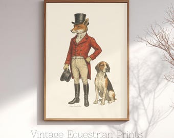 14 Inch Wall Plaque Fox Hunting Alfred Meakin England Vintage
