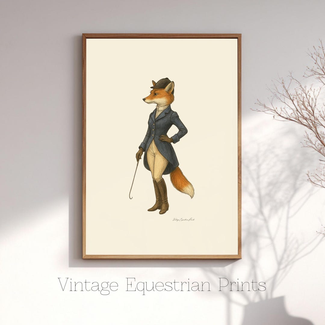 Huntsman Fox Fox Hunt Vixen | Fox Hunt Painting | Vintage Fox Hunt Painting | Retro ...