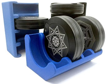 Soporte para latas de snus Zyn de fibra de carbono con 4 ranuras / Organizador de escritorio/mesita de noche