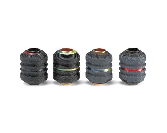 Carbon Fiber Paracord Beads - Iridescent EDC Lanyard, 4-Pack
