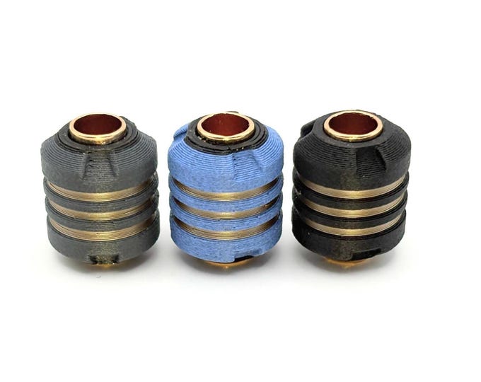 Carbon Fiber EDC Lanyard Beads 3 Bead Set
