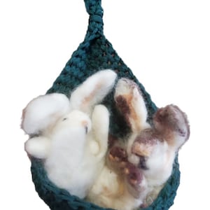 Handmade Hanging Crochet Basket, Hanging Storage Basket, Hanging Plant Basket