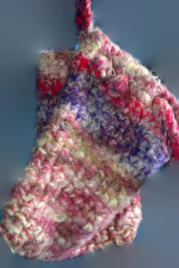 Monedero de ganchillo de lana Monedero de ganchillo de fieltro