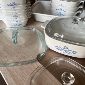 Corningware Blue Cornflower Pattern Casserole Dishes