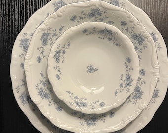 Blue & White Floral Dinnerware Johnson Brothers Old Bradbury