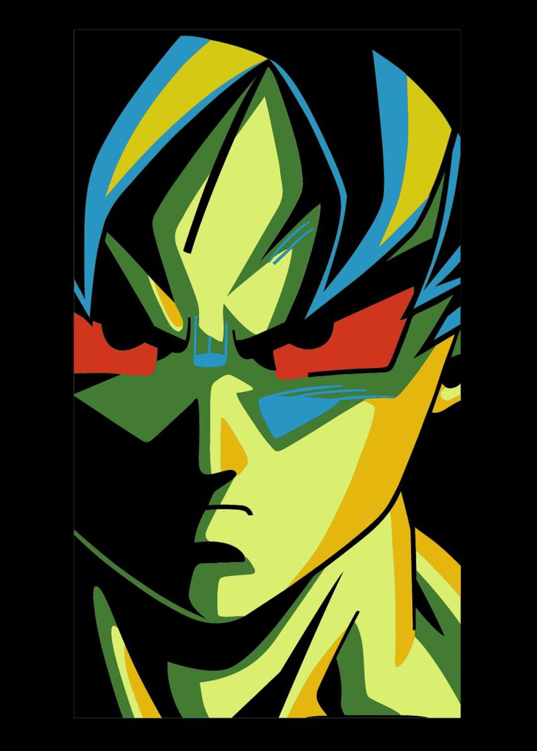 Goku Inspired Multilayer Wood Cnc File – Anime Wall Art SVG DXF Cut ...