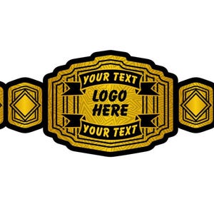 Custom Championship Belt with HD Engraving on Metal Plates – Personalize with Your Logo & Design for the Ultimate Wrestling Award