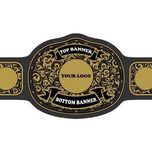Custom Championship Belt with HD Engraving on Metal Plates – Personalize with Your Logo & Design for the Ultimate Wrestling Award