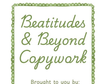 Beatitudes and Beyond Copywork for Young Hearts | 30 Days of Scripture Handwriting Practice