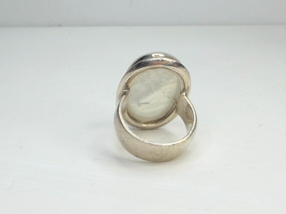Rainbow Moonstone Sterling Silver Statement Ring … - image 4