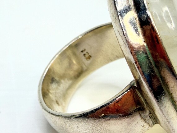 Rainbow Moonstone Sterling Silver Statement Ring … - image 6