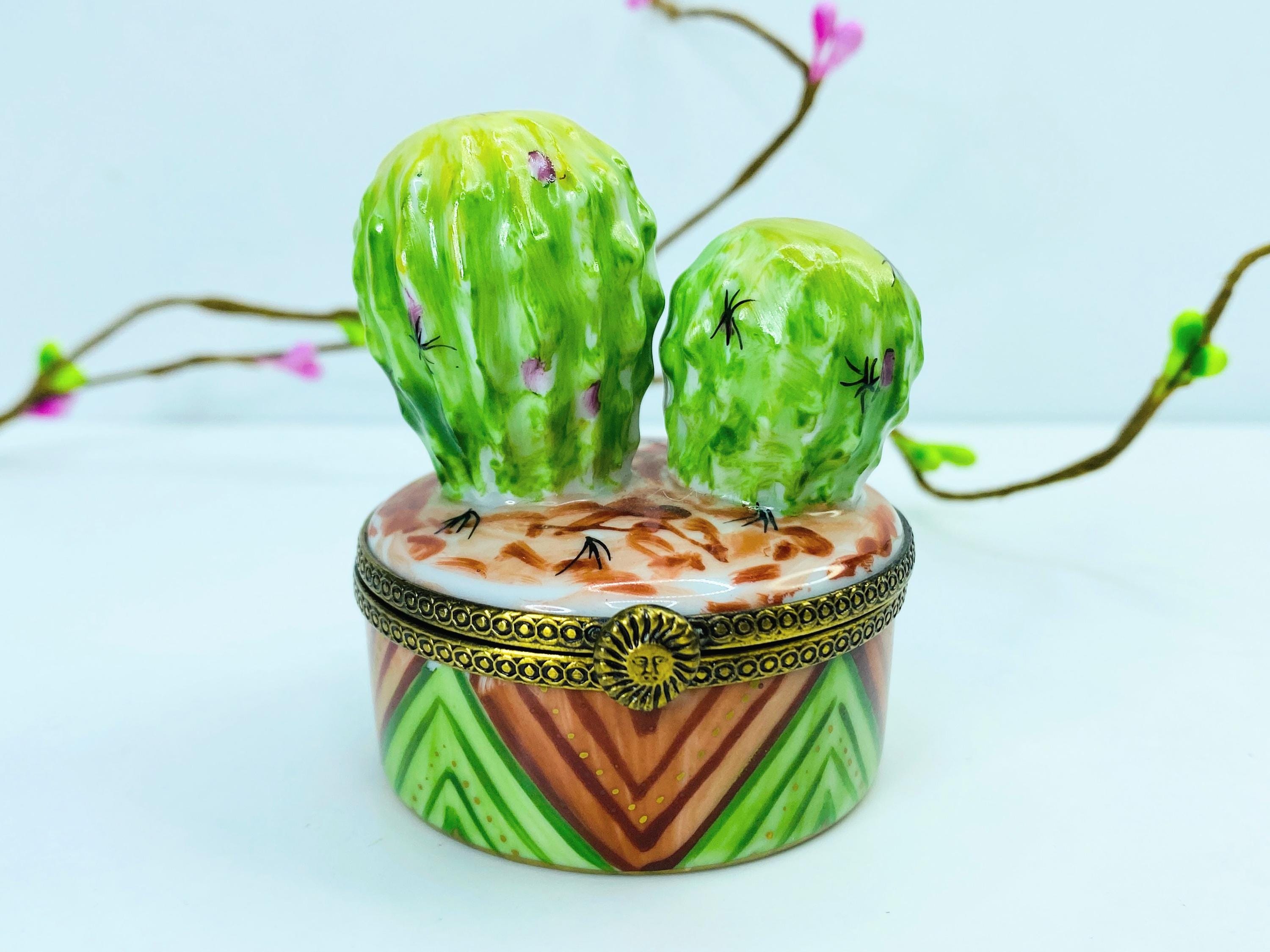 Bol Porte-clés Ou à Monnaie En Forme De Cactus - Terre Cuite - Occasion Bon état