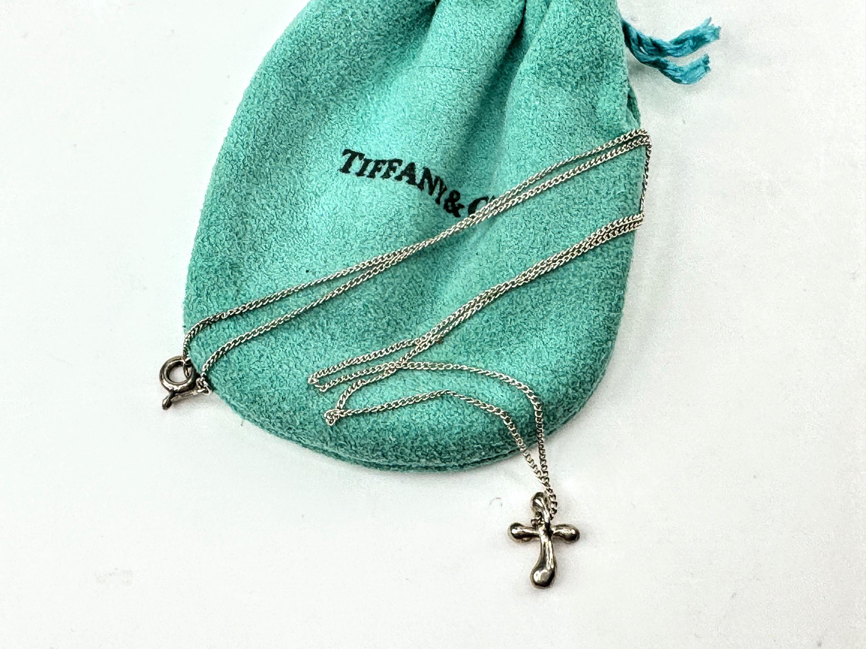 Tiffanys and Co Cross Necklace - Etsy