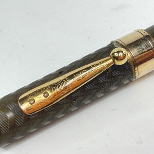 Vintage Sheaffer 14K Lifetime Fountain Pen Lever Fill Brown SS294 image 3