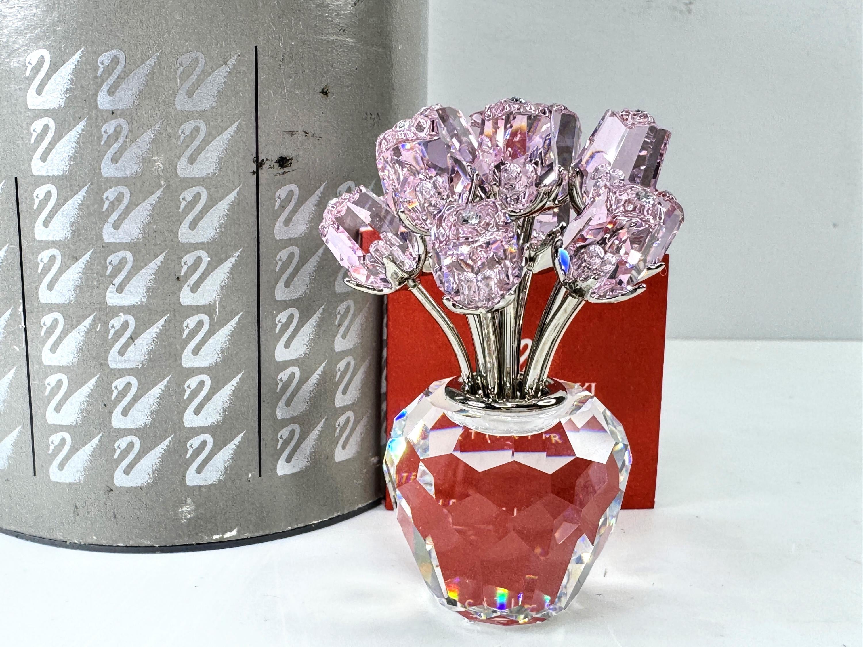 Swarovski Crystal Rose Vase - Etsy