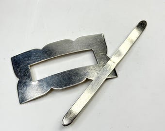 Vintage Southwestern Artisan Sterling Silver Handmade Hair Barrette SS335