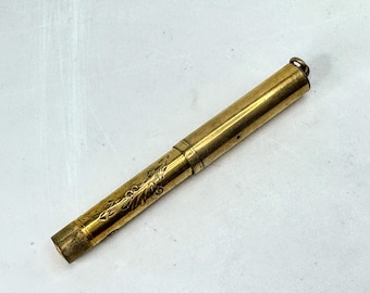 Antique Gold Filled Propelling Pencil and Dip Pen With No 4 Nib - Etsy
