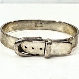 Vintage Sterling Belt Buckle Bracelet - Etsy