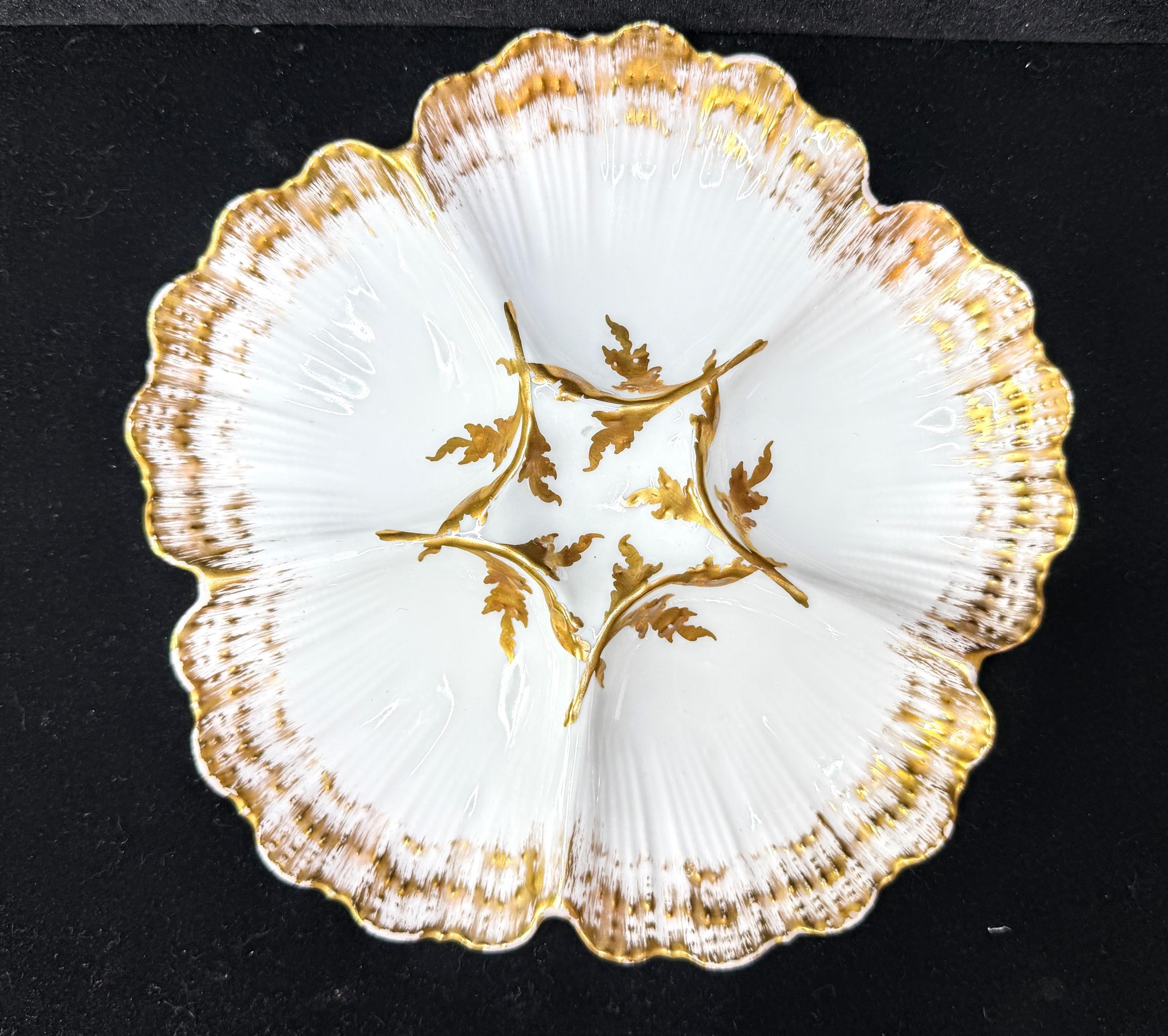 5 Well Limoges Oyster Plate - Etsy