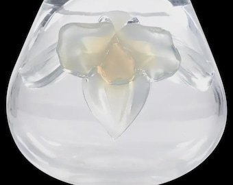 Lalique Dampierre Crystal Vase, Vintage Lalique Frosted Bird Vase