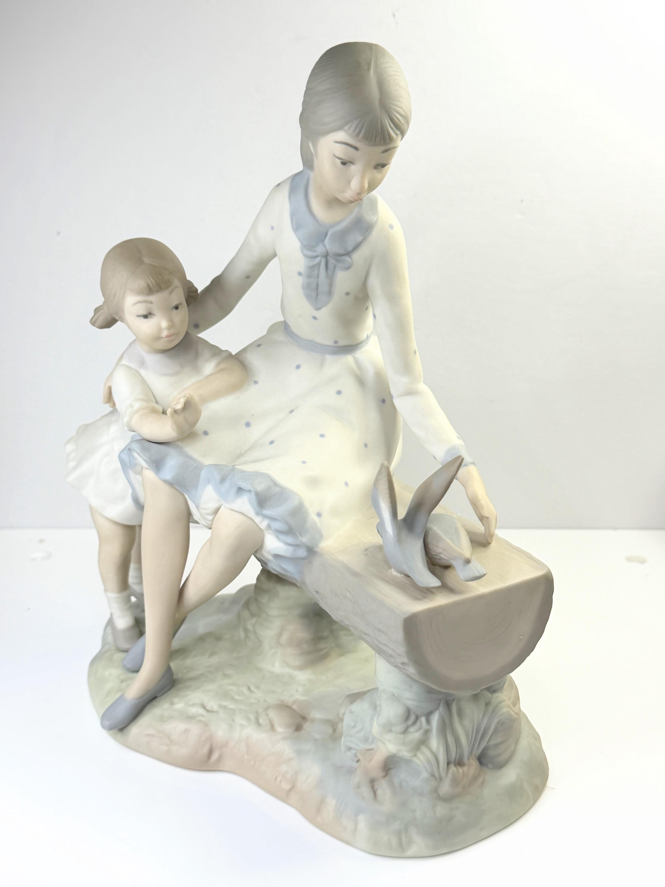 Girl on Bench Lladro - Etsy
