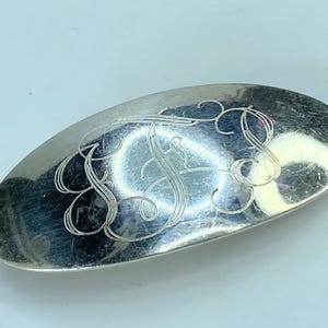 Sterling Silver Initial Hair Barrette Mexico 2 1/8 display picture 3
