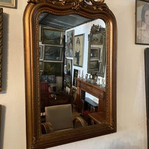 Elegant Antique Gilded Mirror Circa 1910