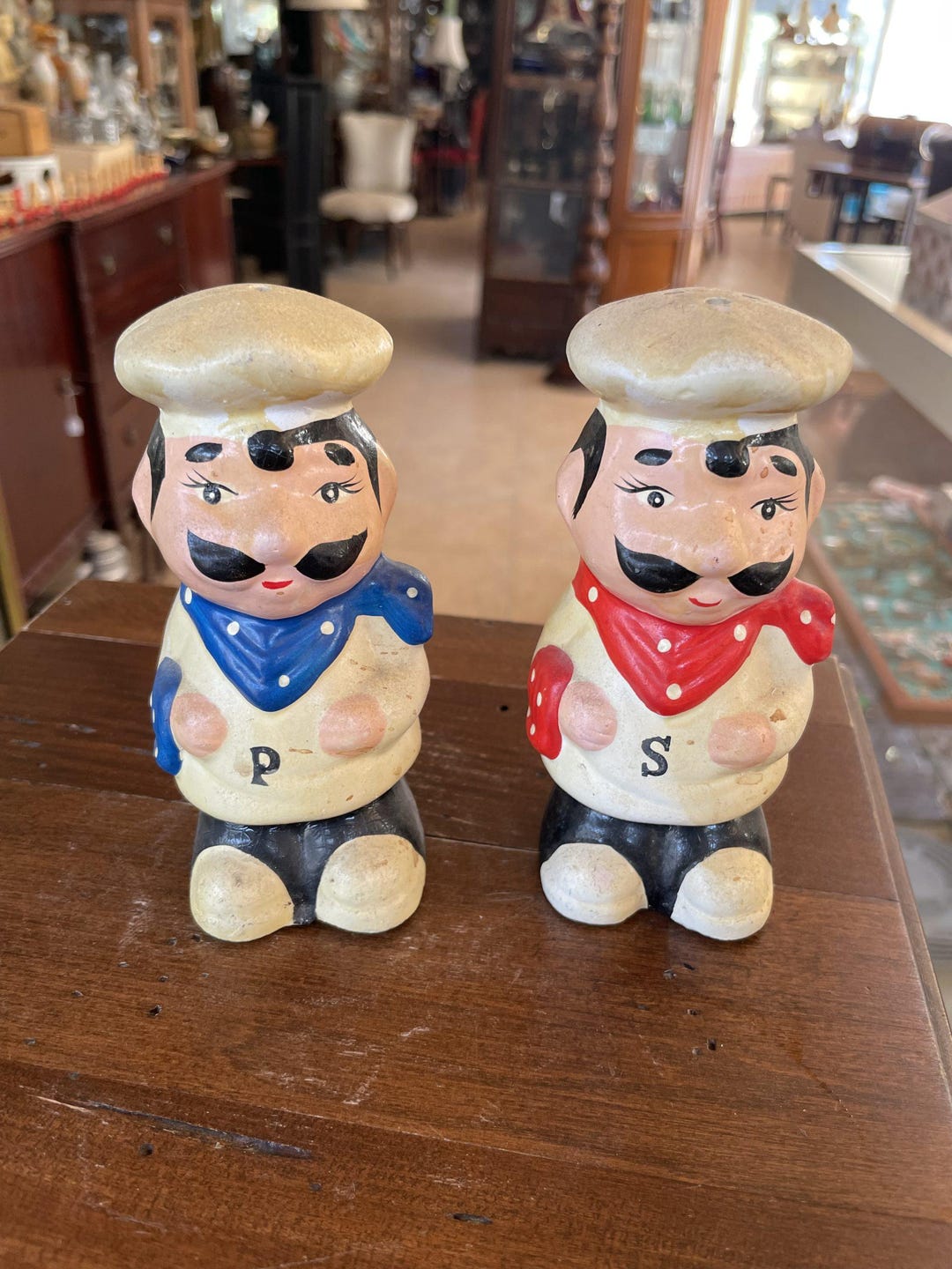 Vintage 1970s Chef Salt and Pepper Shakers Set – Ceramic Collectibles ...
