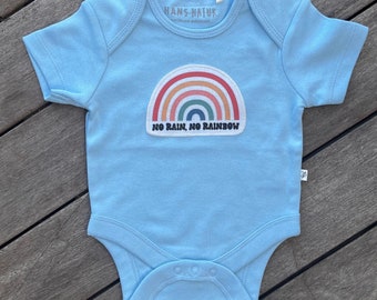 Baby Body * Regenbogen * Bio-Baumwolle * hellblau